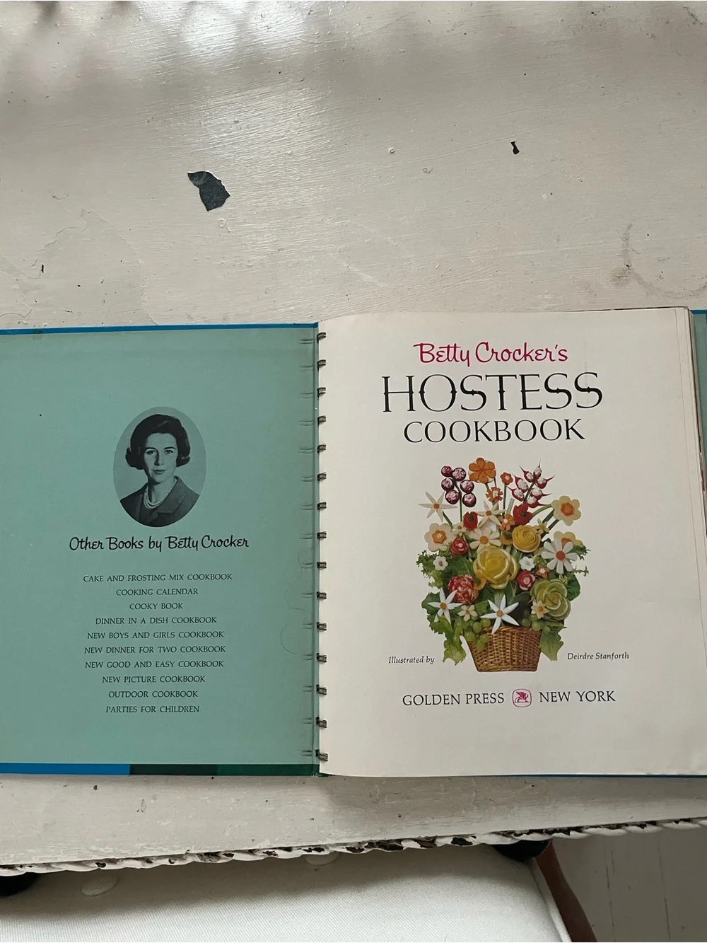 Betty Crocker Blue Hostess Cookbook - Illustrated Midcentury Cover
